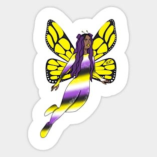 Nonbinary LGBTQ+ Pride Rainbow Fairy Sticker